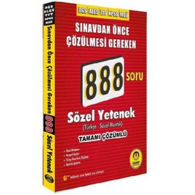 DGS ALES TYT KPSS MSÜ Sözel Yetenek 888 Soru Bankası Çözümlü - Tasarı Eğitim Yayınları