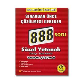 DGS ALES TYT KPSS MSÜ Sözel Yetenek 888 Soru Bankası Çözümlü - Tasarı Eğitim Yayınları