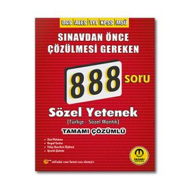 DGS ALES TYT KPSS MSÜ Sözel Yetenek 888 Soru Bankası Çözümlü - Tasarı Eğitim Yayınları