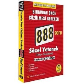 DGS ALES TYT KPSS MSÜ Sözel Yetenek 888 Soru Bankası Çözümlü - Tasarı Eğitim Yayınları