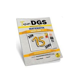 DGS Matematik Son 15 Garanti Serisi 4 Soru Kitapçığı - Tasarı Eğitim Yayınları