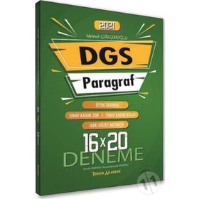 DGS Paragraf 16 x 20 Deneme Tercih Akademi Yayınları
