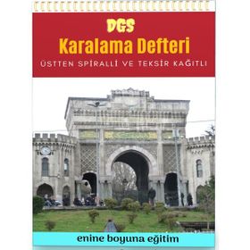 DGS Spiralli ve Teksir Kağıtlı Karalama Defteri Enine Boyuna Eğitim