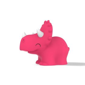 Dhink Triceratops Silikon 14x12x17 cm Pembe Gece Lambası