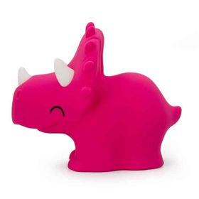 Dhink Triceratops Silikon 14x12x17 cm Pembe Gece Lambası