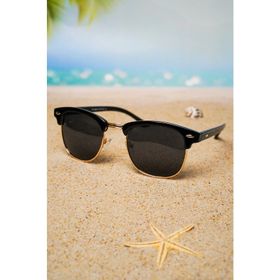 Di Caprio DC2037GUN Unisex Siyah Gold Clubmaster Polarize Camlı Güneş Gözlüğü