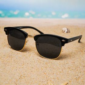 Di Caprio DC2037GUN Unisex Siyah Gold Clubmaster Polarize Camlı Güneş Gözlüğü