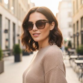 Di Caprio DC2167BRWN Kahverengi Bold Cat Eye Kadın Güneş Gözlüğü