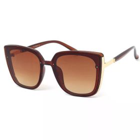 Di Caprio DC3151BRWN Kahverengi Gold Kare Model Cat Eye Kadın Güneş Gözlüğü