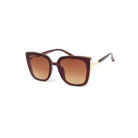 Di Caprio DC3151BRWN Kahverengi Gold Kare Model Cat Eye Kadın Güneş Gözlüğü