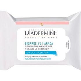Diadermine Ekspres 3'ü 1 Arada 40'lı Temizleme Mendili