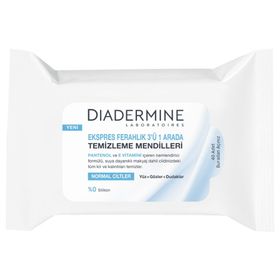 Diadermine Ekspres 3'ü 1 Arada 40'lı Temizleme Mendili