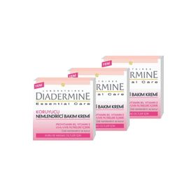 Diadermine Essential Care Koruyucu Nemlendirici 3x50 ml Bakım Kremi