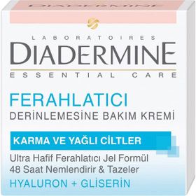 Diadermine Ferahlatıcı Derinlemesine Karma ve Yağlı Ciltler Hyaluran Gliserin 50 ml Bakım Kremi