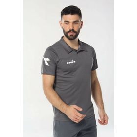 Diadora 1TSR06 Nacce Antrasit Gri Polo Yakalı Erkek T-shirt