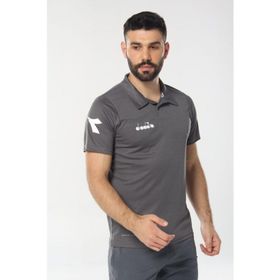 Diadora 1TSR06 Nacce Antrasit Gri Polo Yakalı Erkek T-shirt