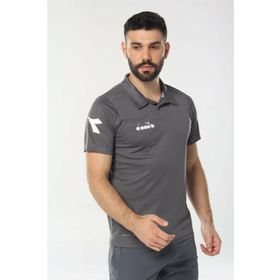 Diadora 1TSR06 Nacce Antrasit Gri Polo Yakalı Erkek T-shirt