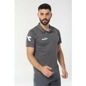 Diadora 1TSR06 Nacce Antrasit Gri Polo Yakalı Erkek T-shirt