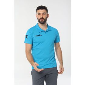 Diadora 1TSR06 Nacce Turkuaz Mavi Polo Yakalı Erkek T-Shirt