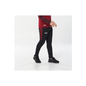 Diadora Ritim Erkek Likralı Siyah Bordo Eşofman Altı