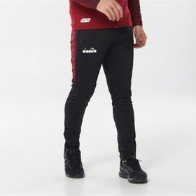 Diadora Ritim Erkek Likralı Siyah Bordo Eşofman Altı