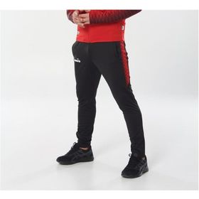 Diadora Ritim Erkek Likralı Siyah Kırmızı Eşofman Altı