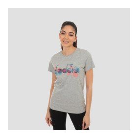 Diadora Ss Iconic Açık Gri Kadın T-shirt