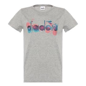 Diadora Ss Iconic Açık Gri Kadın T-shirt