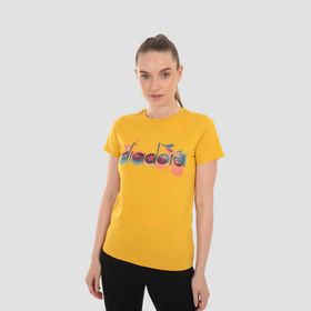 Diadora Ss Iconic Hardal Sarı Kadın T-shirt