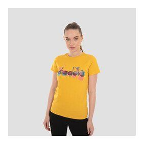 Diadora Ss Iconic Hardal Sarı Kadın T-shirt