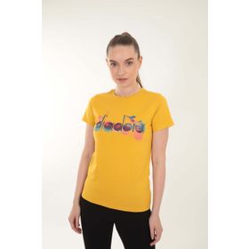 Diadora Ss Iconic Hardal Sarı Kadın T-shirt