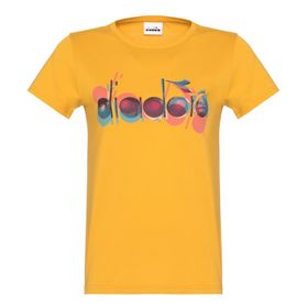 Diadora Ss Iconic Hardal Sarı Kadın T-shirt