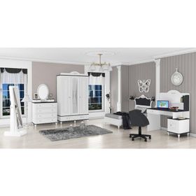 Diana WD22134 Beyaz 3 Kapılı Genç Odası Takımı
