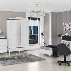 Diana WD22134 Beyaz 3 Kapılı Genç Odası Takımı