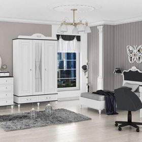 Diana WD22134 Beyaz 3 Kapılı Genç Odası Takımı