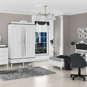 Diana WD22134 Beyaz 3 Kapılı Genç Odası Takımı