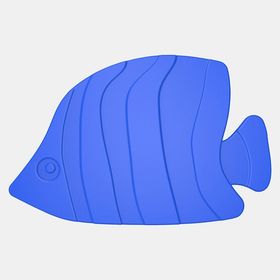 Diaqua 5'li Fish Mavi Küvet İçi Paspas