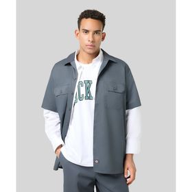 Dickies DK0A4XK7CH01-001 Gri Work Shirt SS Rec Erkek Gömlek