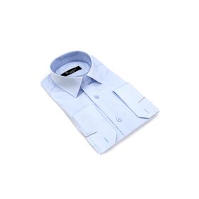 Dicotto Açık Mavi Slim Fit Düz Renk Uzun Kol Erkek Gömlek