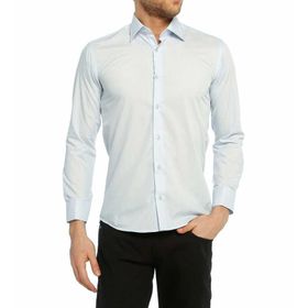 Dicotto Açık Mavi Slim Fit Düz Renk Uzun Kol Erkek Gömlek