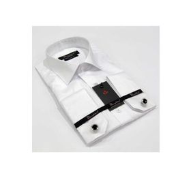 Dicotto Beyaz 8 Drop Micro Kumaş Kol Düğmeli Slim Fit Erkek Gömlek