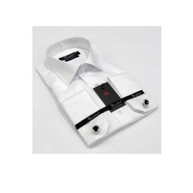 Dicotto Beyaz 8 Drop Micro Kumaş Kol Düğmeli Slim Fit Erkek Gömlek