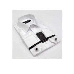 Dicotto Beyaz 8 Drop Micro Kumaş Kol Düğmeli Slim Fit Erkek Gömlek