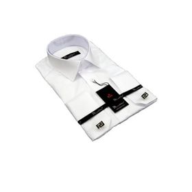 Dicotto Beyaz Micro Kumaş Kol Düğmeli Slim Fit Düz Renk Erkek Gömlek