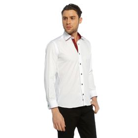 Dicotto Bordo Bieli Beyaz Micro Kumaş Kol Düğmeli Slim Fit Erkek Gömlek