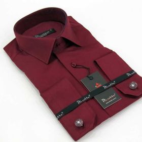 Dicotto Bordo Micro Kumaş Kol Düğmeli Slim Fit Düz Renk Gömlek