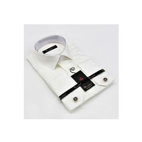Dicotto Krem Micro Kumaş Kol Düğmeli Slim Fit Düz Renk Gömlek