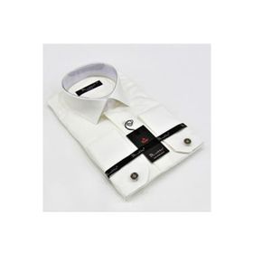Dicotto Krem Micro Kumaş Kol Düğmeli Slim Fit Düz Renk Gömlek