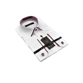 Dicotto Lacivert Bieli Beyaz Micro Kumaş Kol Düğmeli Slim Fit Erkek Gömlek