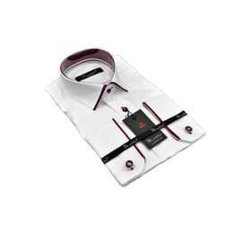 Dicotto Lacivert Bieli Beyaz Micro Kumaş Kol Düğmeli Slim Fit Erkek Gömlek